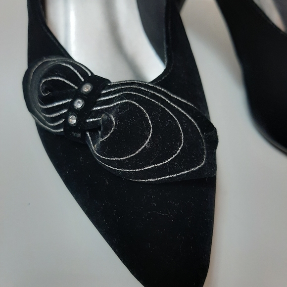 Lady k black velvet heels - Picture 6 of 8